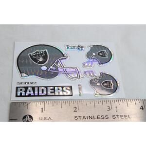 Prism Sticker 1993 NFL Vending Machine Los Angeles Raiders Football Team New